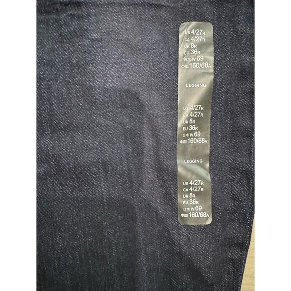 GAP NWT Skinny Legging Jegging Jeans Dark Wash Size 4 / 27R Contrast Cuff - Picture 4 of 7